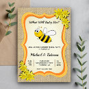 Search for honey bee gender reveal invitations Honeycomb