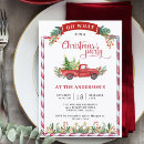 Search for red vintage truck invitations Watercolor