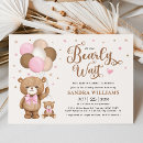 Search for typography baby girl shower invitations We can bearly wait