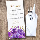 Search for purple and gold menus Floral