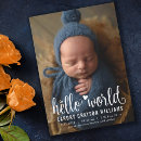 Search for hello world birth announcement cards Typography