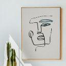 Search for minimalist face art One line sketch