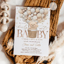 Search for neutral teddy bear baby shower invitations Beary cute baby