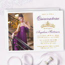 Search for purple gold quinceanera invitations Quinceañera