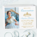 Search for baby blue quinceanera invitations Gold