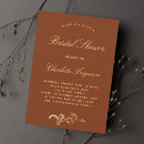 Search for burnt orange bridal shower invitations Rust