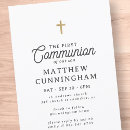 Search for white and gold first communion invitations Catholic
