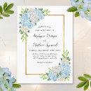 Search for white hydrangea wedding invitations Blue and white