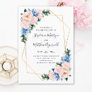 Search for dusty blue and blush wedding invitations Eucalyptus