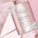 Search for bling quinceanera invitations Princess tiara crown