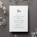 Search for monogram engagement party invitations Formal