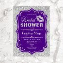 Search for purple and silver bridal shower invitations For her