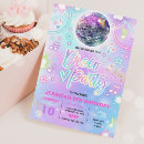 Search for disco birthday invitations Neon birthday party