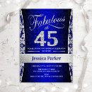 Search for silver 45th birthday invitations Elegant