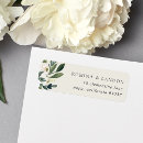 Search for white flowers return address labels greenery
