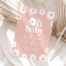 Search for daisy baby girl shower invitations Pink