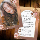 Search for floral memorial service invitations Modern