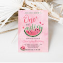 Search for one in a melon 1st birthday invitations Party