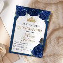 Search for blue gold quinceanera invitations Mis quince anos