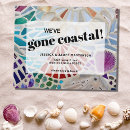 Search for beach moving announcement cards Typography
