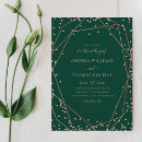 Search for emerald green and gold wedding invitations Calligraphy