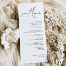 Search for black and white wedding menus Elegant