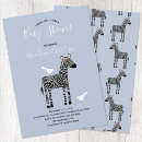 Search for zebra blue invitations Whimsical