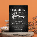 Search for eat drink and be scary invitations Chalkboard