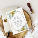 Search for sunflower bridal shower invitations Watercolor floral