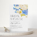 Search for blue and white bridal shower invitations Watercolor
