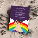 Search for gay two brides wedding invitations Rainbow