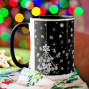Search for black and white snowflake mugs Festive