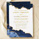 Search for blue gold and white wedding invitations Marble