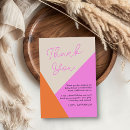 Search for pink and orange thank you cards Colourful