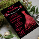 Search for red gown invitations 15th