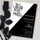 Search for till death do us part wedding invitations Black white