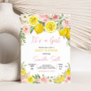 Search for pink lemonade baby shower invitations Citrus