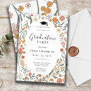 Search for green and orange graduation invitations Boho