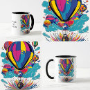 Search for colourful hot air balloon mugs Clouds