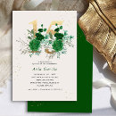 Search for dark green and gold invitations Floral