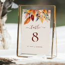 Search for fall leaves numbers table table cards Elegant