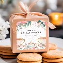 Search for bridal shower square stickers Tea party