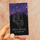 Search for black and purple business cards Makeup artist