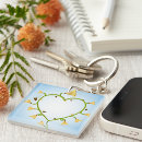 Search for a time for love key rings Heart