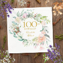 Search for 100th birthday napkins One hundred