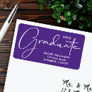 Search for purple graduation return address labels High school