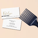 Search for white and gold business cards Hairdresser