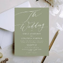 Search for green and white invitations Simplistic design clean