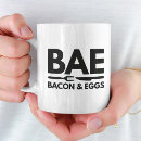 Search for bacon eggs mugs Funny