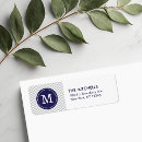 Search for navy blue and white stripes return address labels Chevron
